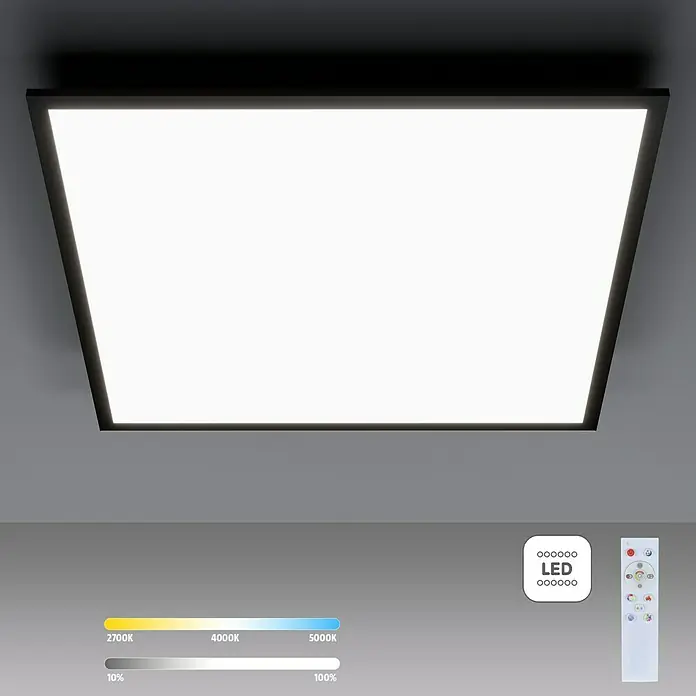 Tween Light LED-Panel CCT-RC-DIM - 32,5 W, L x B x H: 60 x 60 x 5 cm - Moderne LED-Deckenleuchte mit Dimmfunktion und einstellbarer Farbtemperatur für eine individuelle Beleuchtung in jedem Raum.