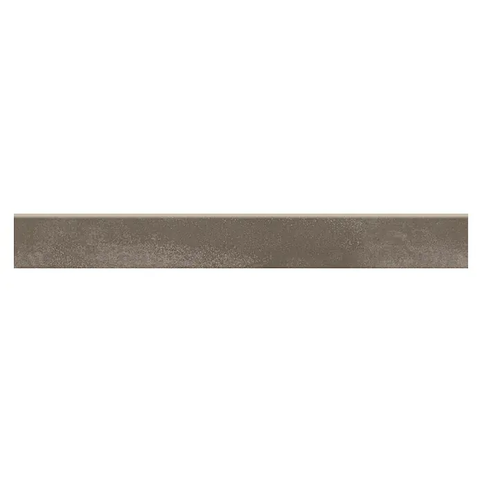 Sockelfliese My Style - 7,2 x 60 cm, Taupe, Matt - Braune Texturplatte mit subtilen Unregelmäßigkeiten, ideal für Hintergründe.