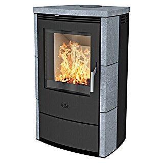 Fireplace Dauerbrandofen Meltemi (8,4 kW, Raumheizvermögen: 126 m³, Verkleidung: Speckstein, Schwarz)