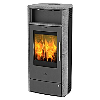 Fireplace Dauerbrandofen Teraga (6 kW, Raumheizvermögen: 108 m³, Verkleidung: Speckstein, Anthrazit)