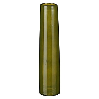 Jarrón Xandra (Ø x Al: 7 x 30,5 cm, Vidrio, Verde oscuro)