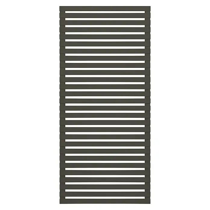 Plus Sichtschutzelement Tokyo - 83 x 180 cm, Holz, Umbragrau RAL 7022 - Eine stilvolle graue Lamellenwand, ideal als Sichtschutz oder dekoratives Element für den Außenbereich.
