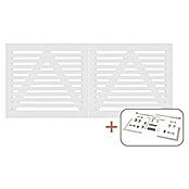 Plus Zauntor Tokyo (200 x 90 cm, Weiß RAL 9010, Holz, Mit Beschlägen) | BAUHAUS