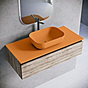 Lavabo y encimera Stadium (46 cm x 100 mm, Melocotón) | BAUHAUS