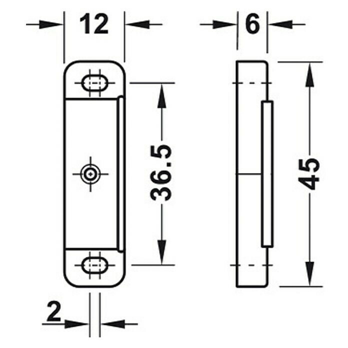 Stabilit Aufschraub-Riegelschloss (Durchmesser Zylinder: 22 mm, L