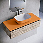 Lavabo y encimera Stadium Bicolor (46 x 101 cm, Melocotón/Blanco) | BAUHAUS