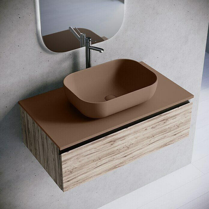 Lavabo y encimera Stadium (46 x 80 cm, Rosa california) | BAUHAUS