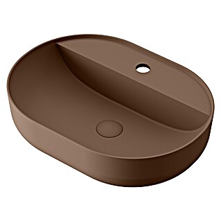 Lavabo de sobremesa Capture (50,8 x 38,2 cm, Orificios para grifo: Medio, Sin desbordamiento, Cacao)