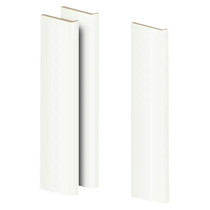 Tapeta blanca - 70 x 2.250 mm, Blanco, 3 ud. - Rodapiés blancos con bordes redondeados. Los zócalos son perfectos para cualquier habitación, añadiendo un aspecto limpio y elegante.