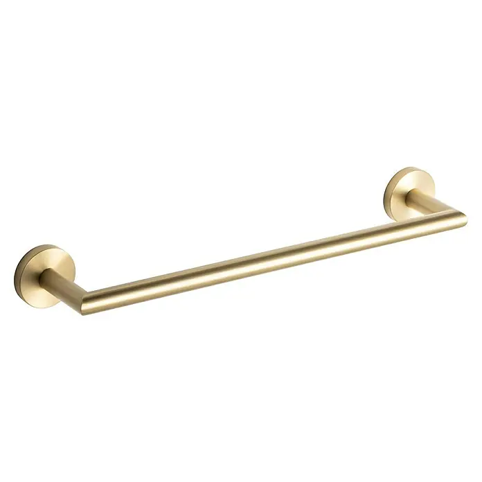 Tauro Baño Steel Toallero de barra - 45 cm, Oro - Toallero dorado para un diseño de baño elegante. El diseño elegante ofrece una solución práctica y estética.