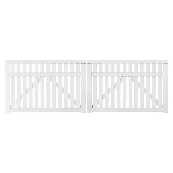 Plus Gartentor Country300 x 98 cm, Weiß RAL 9010, Holz