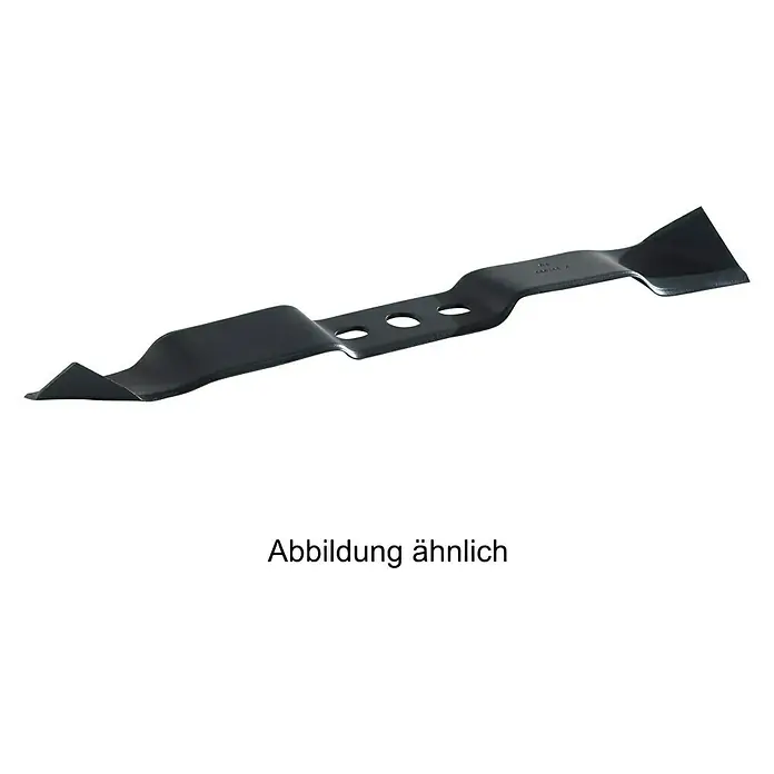 AL-KO Ersatzmesser für Rasenmäher - AL-KO Comfort Elektro-Rasenmäher 34 E, 1 Stk. - Abbildung eines Rasenmähermessers. Das Messer ist schwarz und hat in der Mitte drei Löcher zur Befestigung.