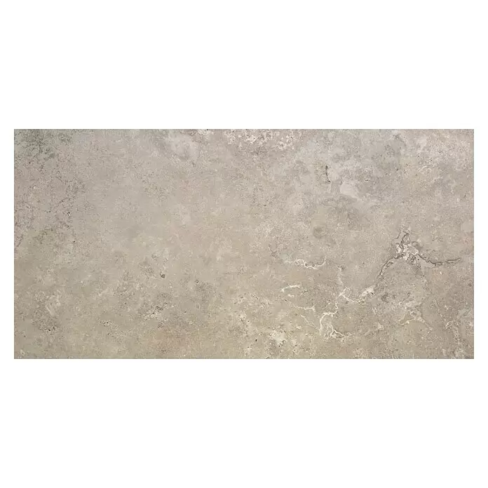 Feinsteinzeugfliese Tivoli Stone - 29,7 x 59,7 cm, Stärke: 7 mm, Shell, Matt - Hellbraune Natursteinfliese mit strukturierter Oberfläche und subtilen, helleren Äderungen.