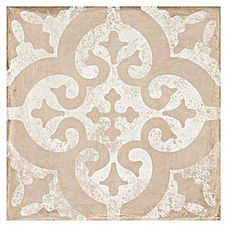 Feinsteinzeugfliese Triana Flor (24,8 x 24,8 cm, Weiß/Grau, Matt)