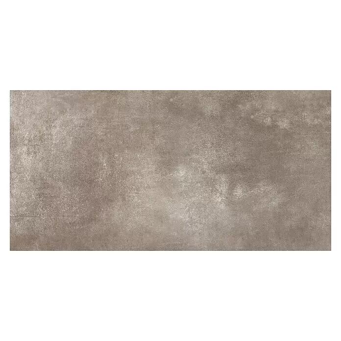 Feinsteinzeugfliese Rimini - 60 x 120 cm, Taupe, Matt - Geflammte erdbraune Texturoberfläche, ideal für rustikale Böden oder Wände.