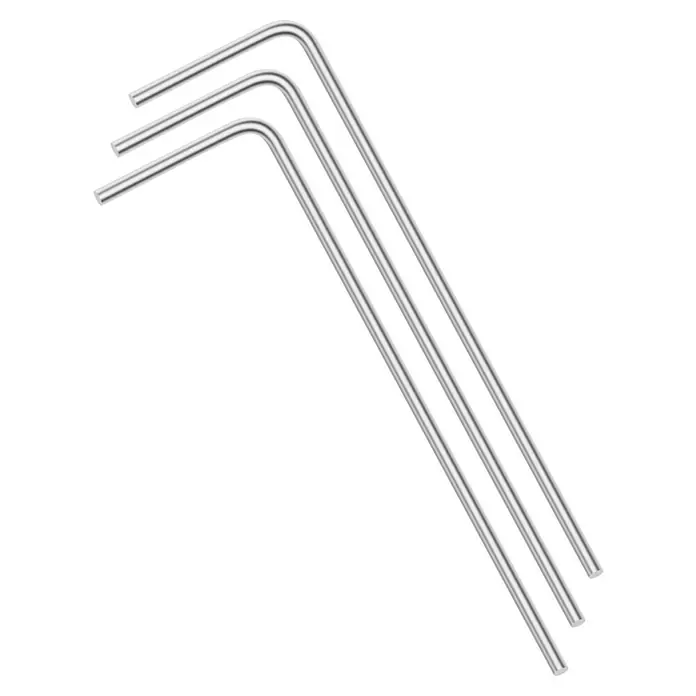Gardena Stativ - Kunststoff - Drei wiederverwendbare Trinkhalme aus Edelstahl im L-Form Design, ideal für umweltfreundliches Trinken. Eine stilvolle und nachhaltige Alternative.