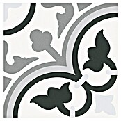 Feinsteinzeugfliese Barcelona Classic (24,8 x 24,8 cm, Weiß/Schwarz/Grau, Matt) | BAUHAUS