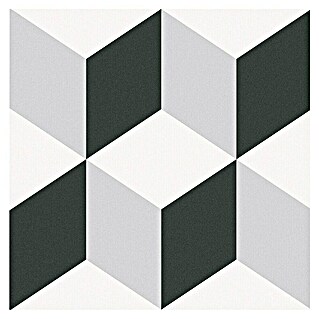 Feinsteinzeugfliese Barcelona Cube (24,8 x 24,8 cm, Weiß/Grau, Matt)