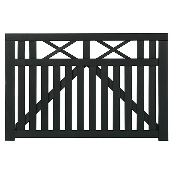 Plus Zauntor Vinesse150 x 98 cm, Schwarz RAL 9005, Holz