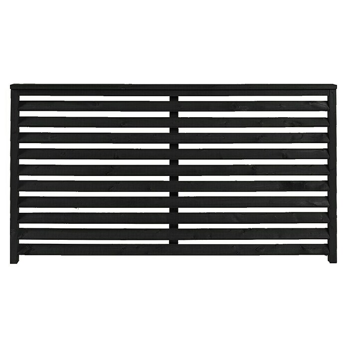 Plus Sichtschutzelement Koyto (160 x 90 cm, Holz, Schwarz) | BAUHAUS