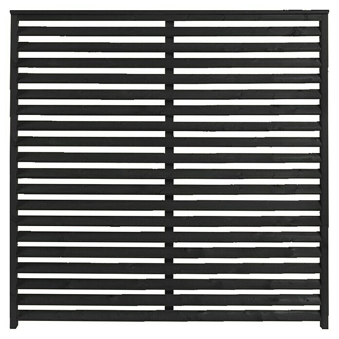 Plus Sichtschutzelement Koyto (160 x 160 cm, Holz, Schwarz) | BAUHAUS