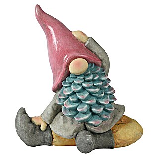 Gnomo de navidad (L x An x Al: 23 x 33 x 35 cm, Poliresina, Rojo)