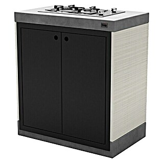 Tuozi Venit Grillküchen-Modul Gaskocher (Weiß-Grau, B x T x H: 78 x 47 x 93 cm)