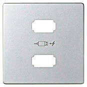 Simon 82 Tapa para toma USB (Plateado, Aluminio, En pared)