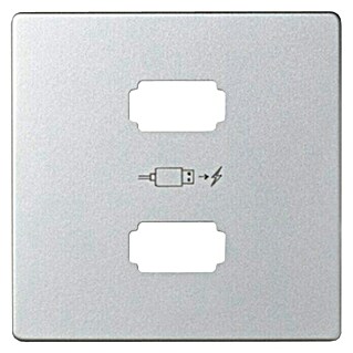 Simon 82 Tapa para toma USB (Gris, Aluminio, En pared)