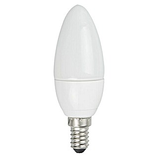 Garza Bombilla LED (E14, 6 W, Blanco neutro, 470 lm, Vela, Blanco)