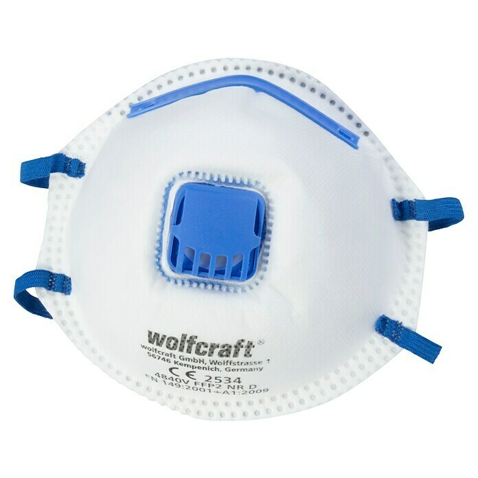 Wisent Maska za finu prašinu (FFP2, 3 kom, S ventilom)