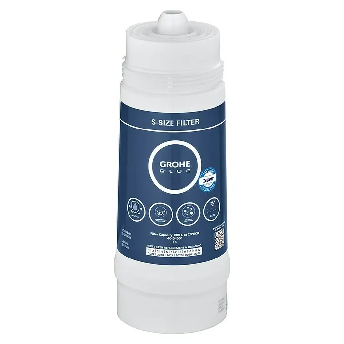Grohe Blue Filter S-Size - Passend für: Grohe Blue Professional, Blue Pure & Red, Höhe: 23,4 cm - Grohe Blue S-Size Filter: Effektiver Wasserfilter für Grohe Blue Wassersysteme, reduziert Kalk und verbessert den Geschmack.