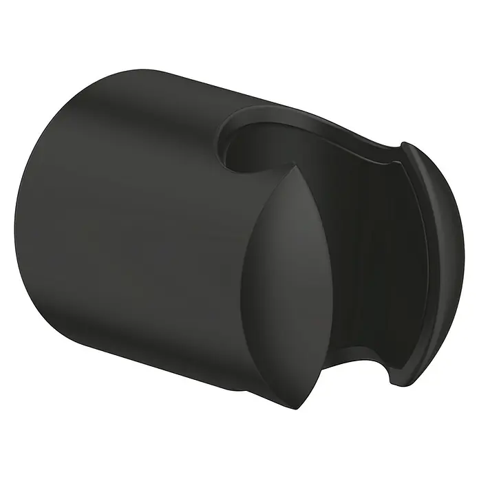 Grohe QuickFix Brausehalter - Ø x L: 40 x 61 mm, Schwarz, Kunststoff - Eine Nahaufnahme einer schwarzen Gummihülse, die für eine bessere Griffigkeit und Komfort entwickelt wurde. Sie bietet Schutz und Haltbarkeit für verschiedene Anwendungen.