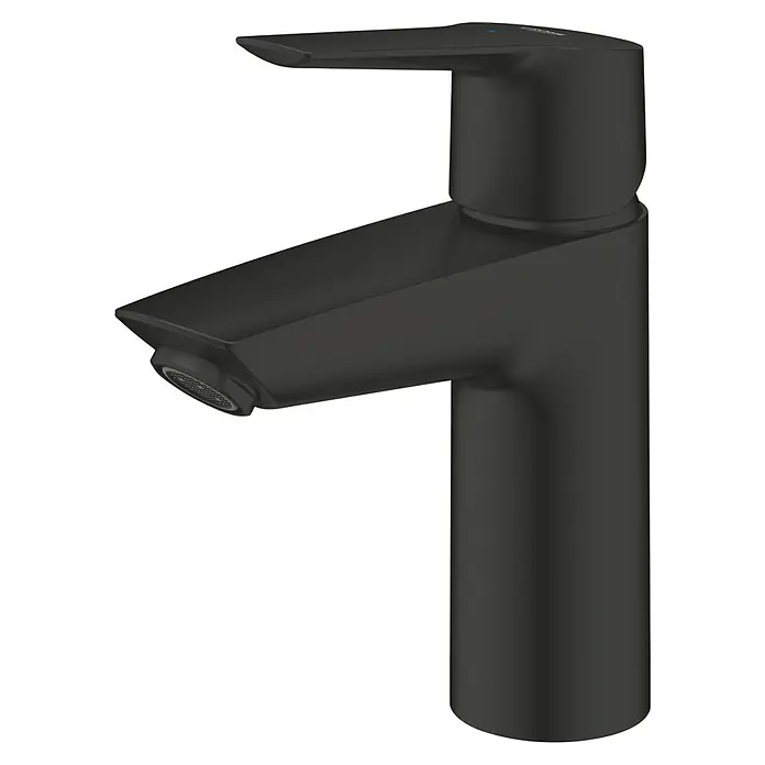 Grohe Start Waschtischarmatur S-Size - Ausladung Armatur: 109 mm, Matt, Schwarz - Elegante, mattschwarze Waschtischarmatur. Modernes Design mit klaren Linien, ideal für stilvolle Badezimmer.