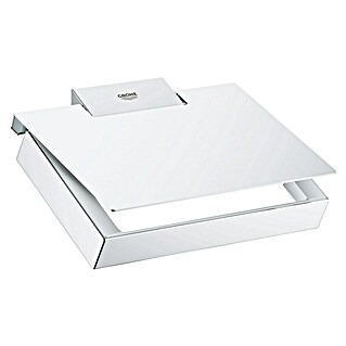 Grohe Selection Cube Toilettenpapierhalter (Mit Deckel, Chrom, Glänzend)