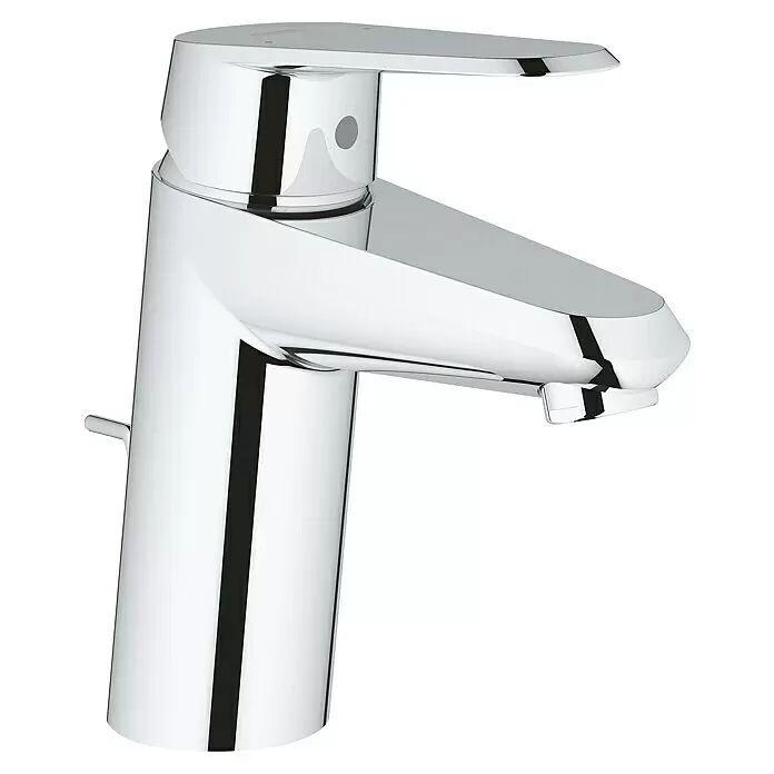 Grohe Eurodisc Cosmopolitan Grifo de lavabo - Con barra de tracción, Cromo, Brillante - Grifo monomando cromado con desagüe de varilla.