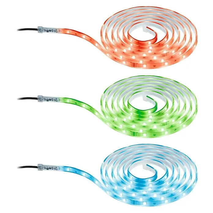 Paulmann SimpLED LED-Band-Set Outdoor RGB - Länge: 300 cm, Lichtfarbe: RGB, 11 W, 157 lm, 230 V - LED-Streifen in Rot, Grün und Blau aufgereiht. Dekorative, flexible Beleuchtung für stimmungsvolle Akzente in jedem Raum.