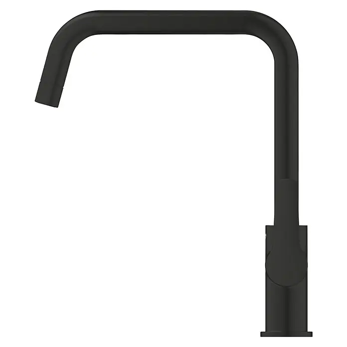 Grohe Start Spültischarmatur - Ausladung Armatur: 228 mm, Schwarz, Matt - Schwarzer Wasserhahn mit schlichtem, modernem Design. Ideal für Küche oder Bad.