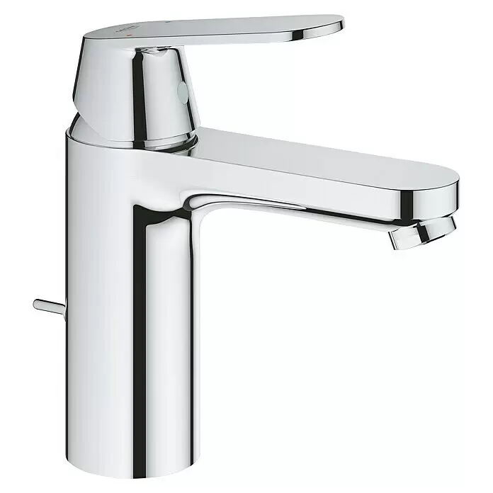 Grohe Eurosmart Cosmopolitan Waschtischarmatur M-Size - Mit Zugstange, Chrom, Glänzend - Polierte Chrom-Einhebel-Waschtischarmatur.