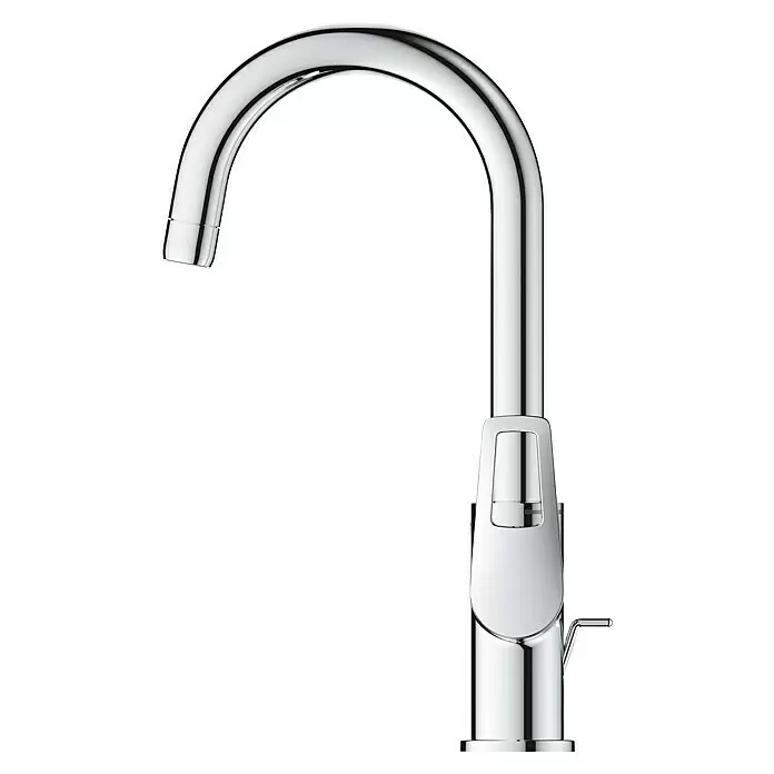 Grohe Start Loop Waschtischarmatur L-Size - Chrom, Glänzend - Moderner Küchenarmatur aus poliertem Chrom mit hohem Bogenauslauf und integriertem Einhebelgriff.