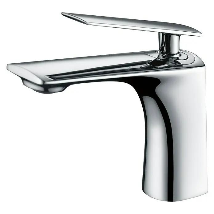 Imex Escocia Grifo de lavabo - Cromo, Brillante - Un grifo cromado, moderno y brillante con un diseño minimalista, perfecto para un baño elegante.