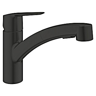 Grohe QuickFix Start Spültischarmatur (Schwarz, Schwenkbar, Matt)