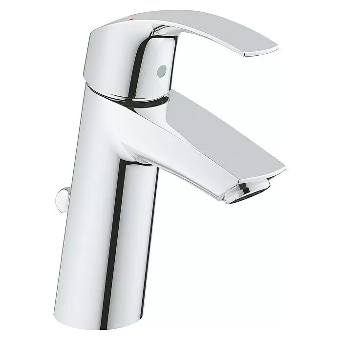 Grohe Eurosmart Waschtischarmatur M-Size - Mit Zugstange, Chrom, Glänzend - Glänzende, verchromte Einhebel-Waschtischarmatur.