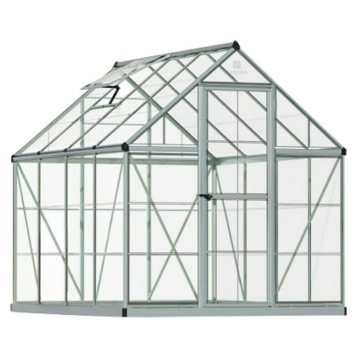 Palram – Canopia Invernadero Harmony (Medidas ext. (An x Pr): 185 x 247 cm, Plateado, Área: 4,6 m²) | BAUHAUS