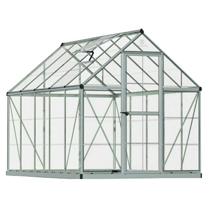 Palram – Canopia Invernadero Harmony (Medidas ext. (An x Pr): 185 x 306 cm, Plateado, Área: 5,6 m²) | BAUHAUS