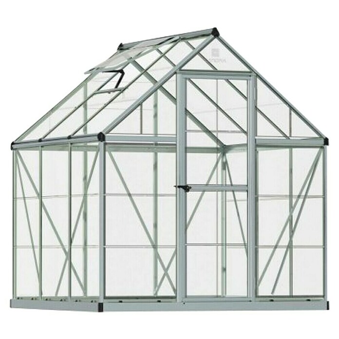 Palram – Canopia Invernadero Harmony (Medidas ext. (An x Pr): 185 x 186 cm, Plateado, Área: 3,5 m²) | BAUHAUS