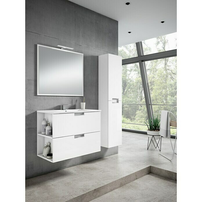 Mueble de lavabo Line (L Al: 46 x 80 x 60 cm, Blanco) | BAUHAUS