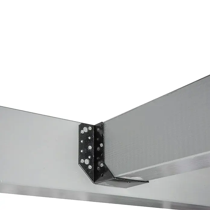 Alberts Balkenschuh Duravis® - B x H: 80 x 120 mm, Stahl - Winkelverbinder zur rechtwinkligen Verbindung von zwei Balken. Ideal für den robusten Holzbau, sichere und stabile Konstruktion.