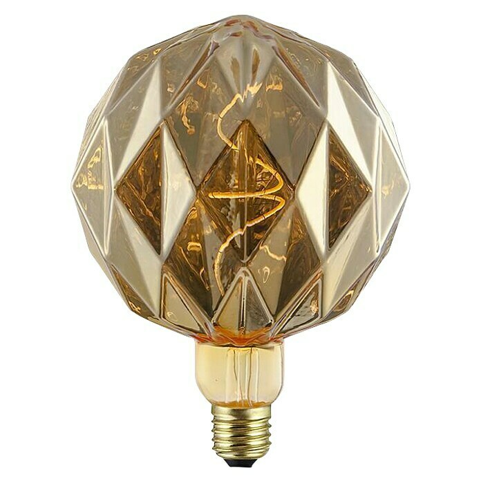 Bombilla incandescente Diamante (4 W, E27, Blanco cálido, Oro) | BAUHAUS