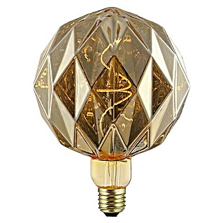 Bombilla incandescente Diamante (4 W, E27, Blanco cálido, Oro)